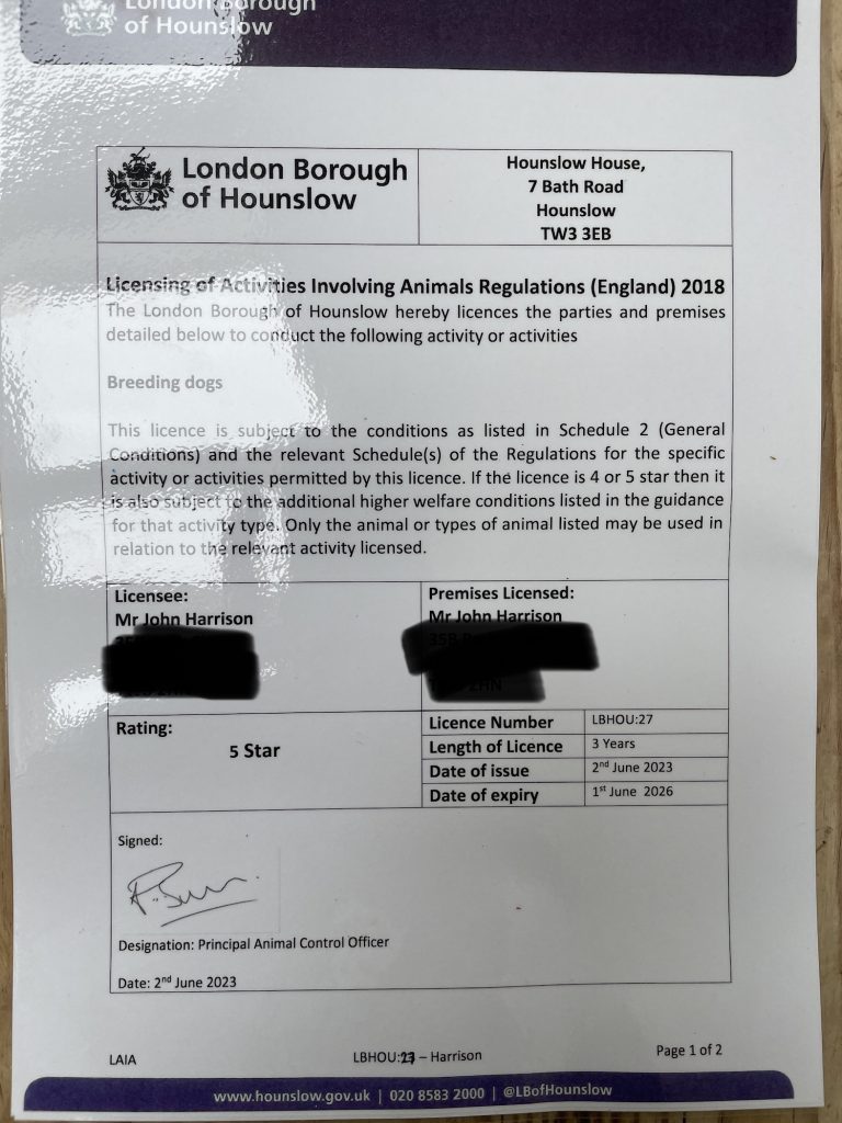 5 star Licence rating from our recent inspection. 